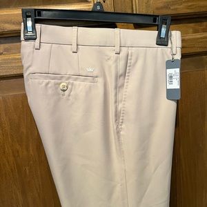 NWT Peter Millar 32/32 Crown Sport Pants Flat Front Beige Khaki Stretch Golf PM